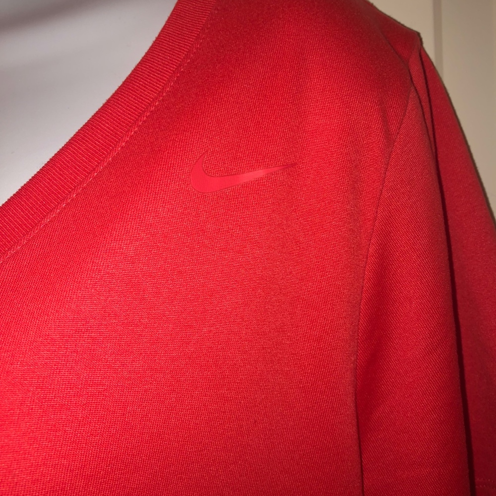 - Nike Tee Athletic Cut Dri-Fit V-Neck Shirt - Picture 3 of 5